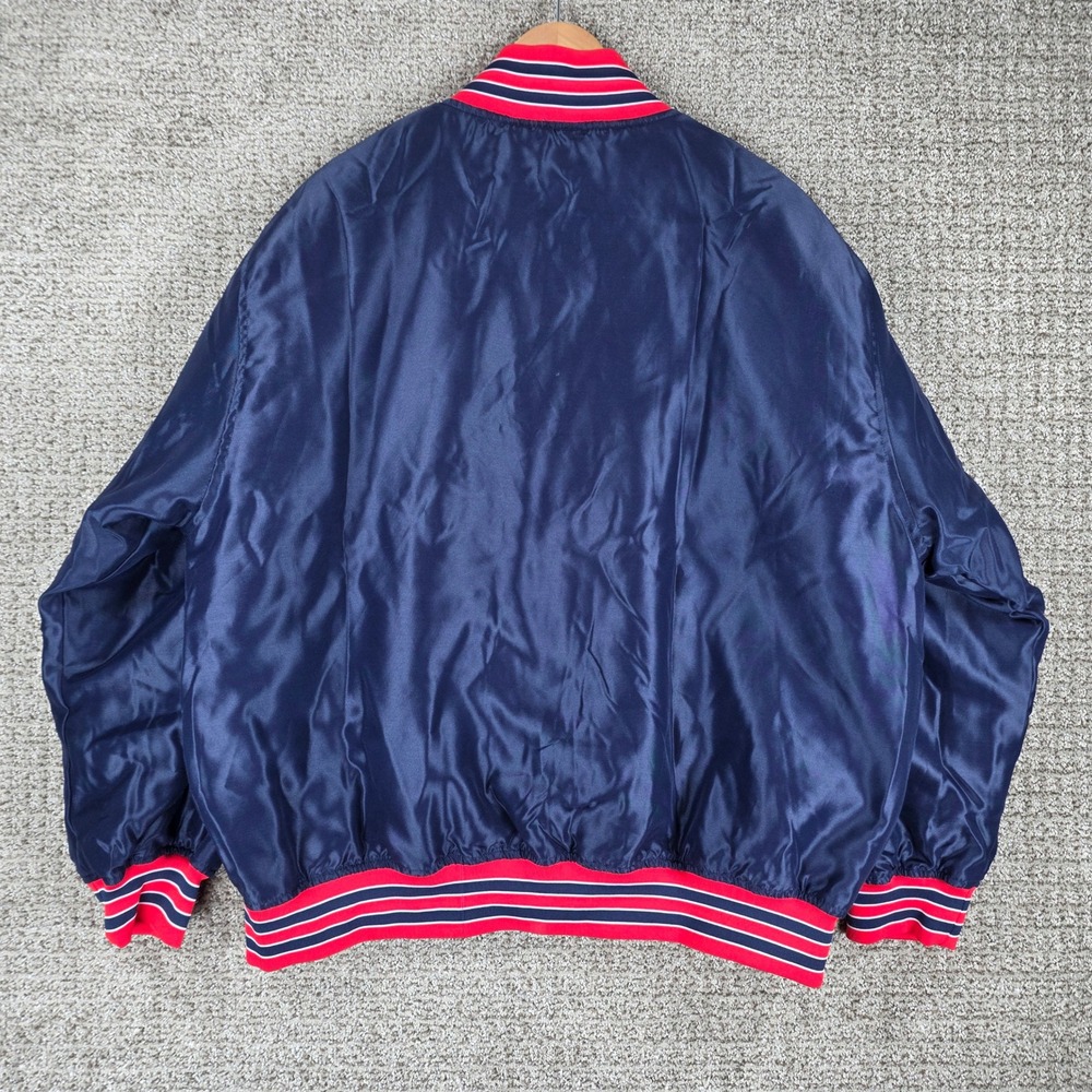 Seattle Mariners Gonzaga MLB Satin Varsity Bomber Jacket Navy Blue Red Mens Lg - Picture 5 of 7